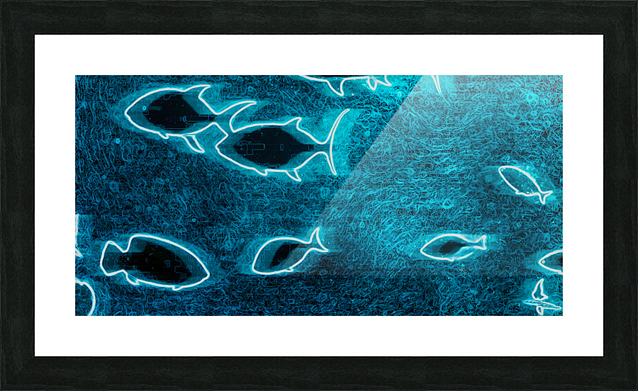 Electric Fihes Picture Frame print
