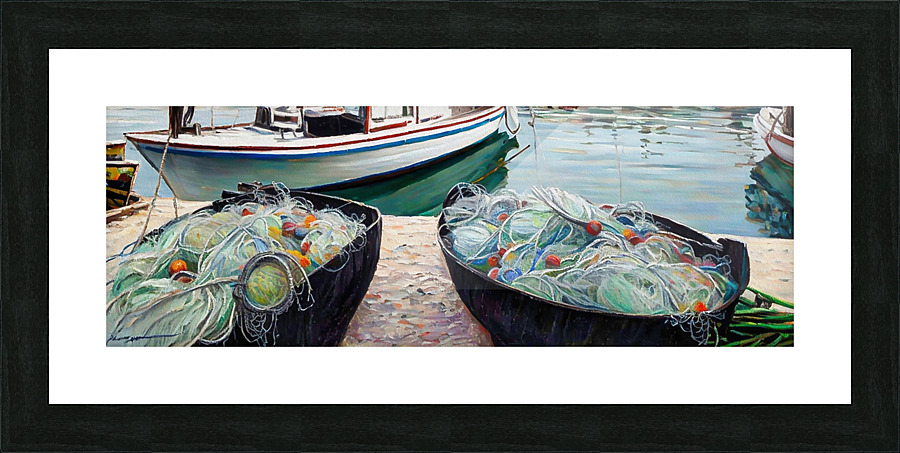 Fishing Nets Picture Frame print