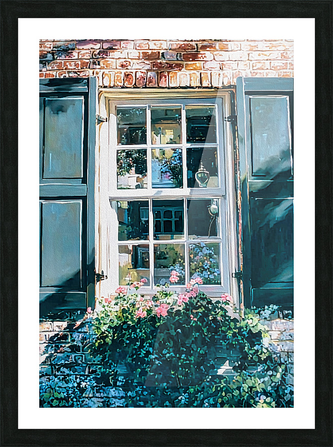  Fenetre fleurie Picture Frame print