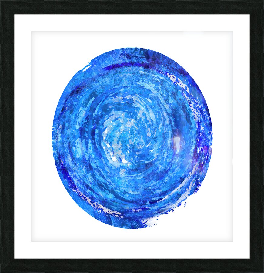 Azure Vortex Picture Frame Printing
