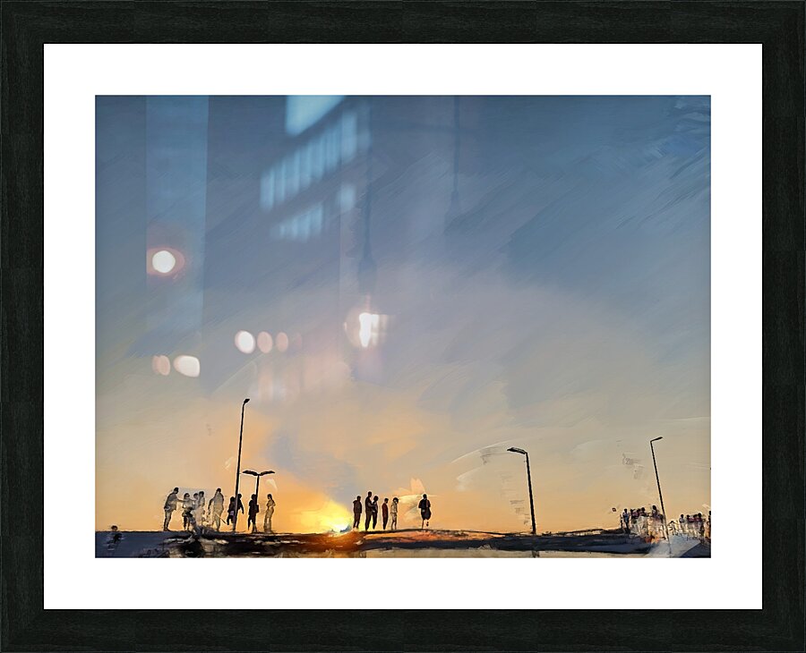 Silhouettes and Sunset Picture Frame print
