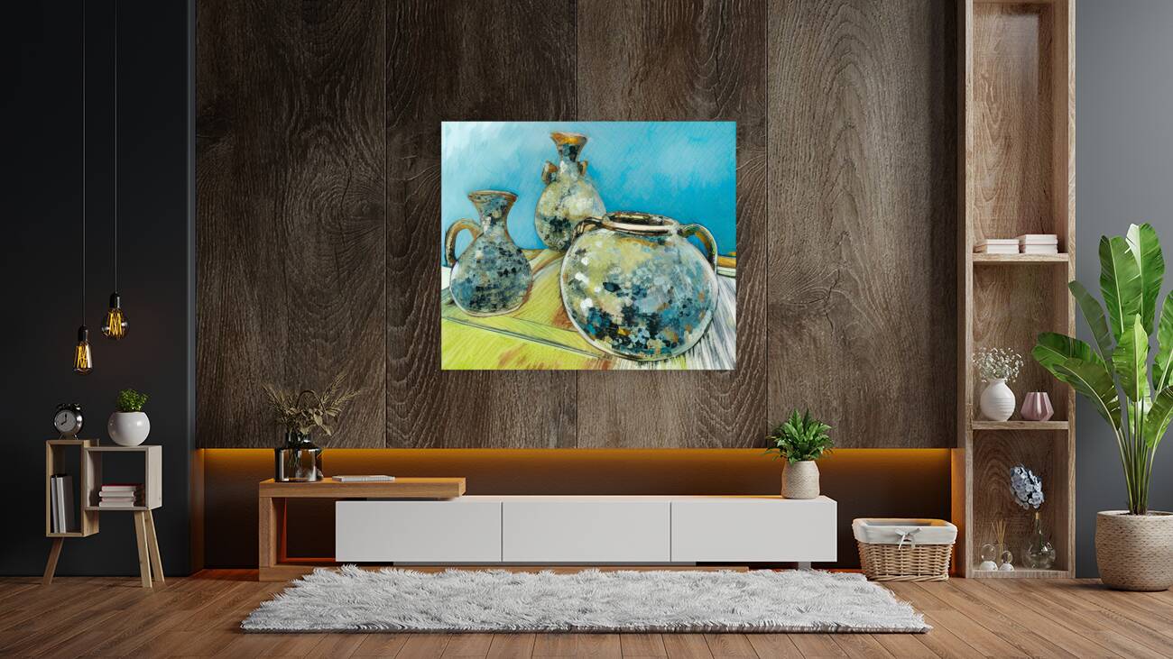 Green & Blue Symphony Reproduction
