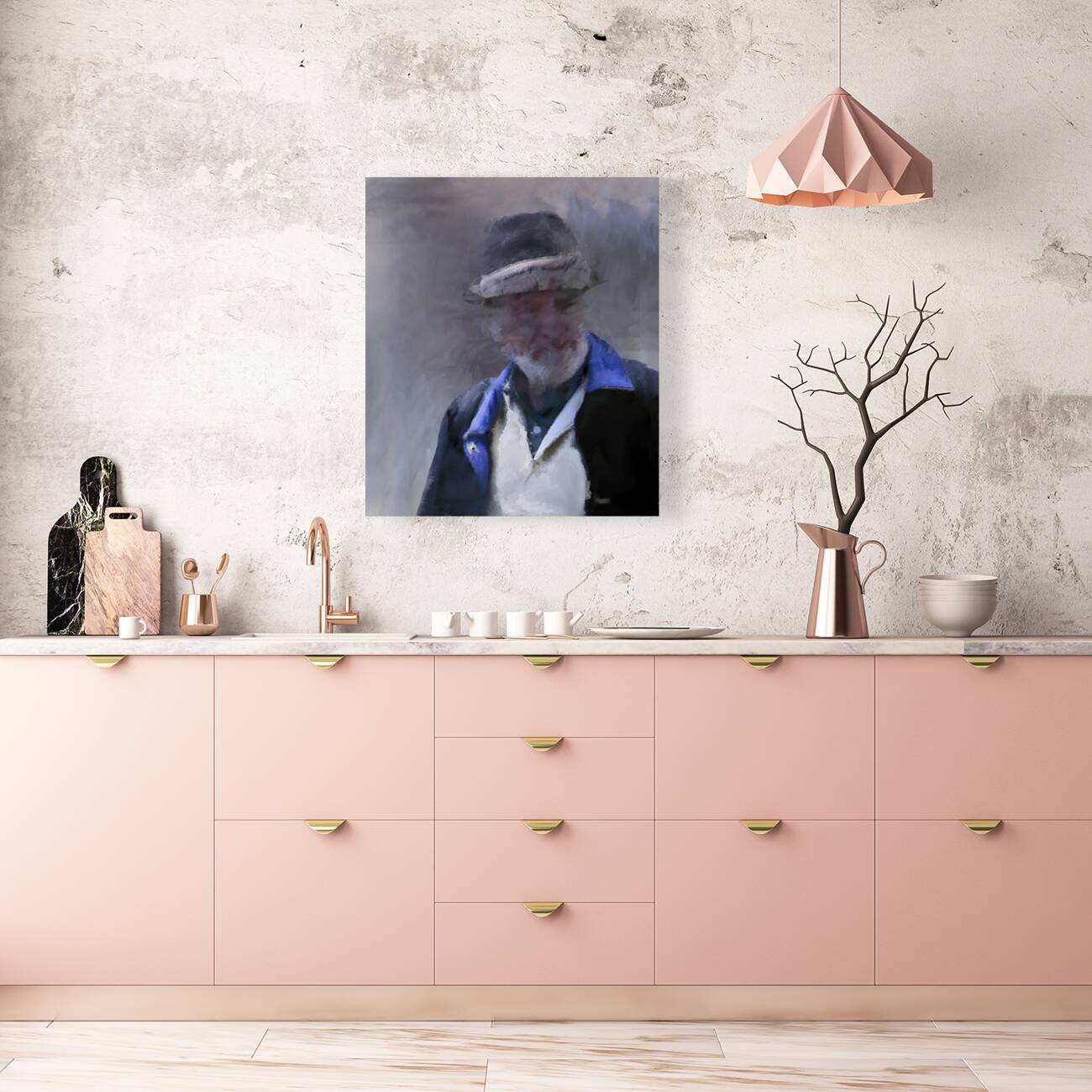 The Timeless Thinker in Blue Reproduction