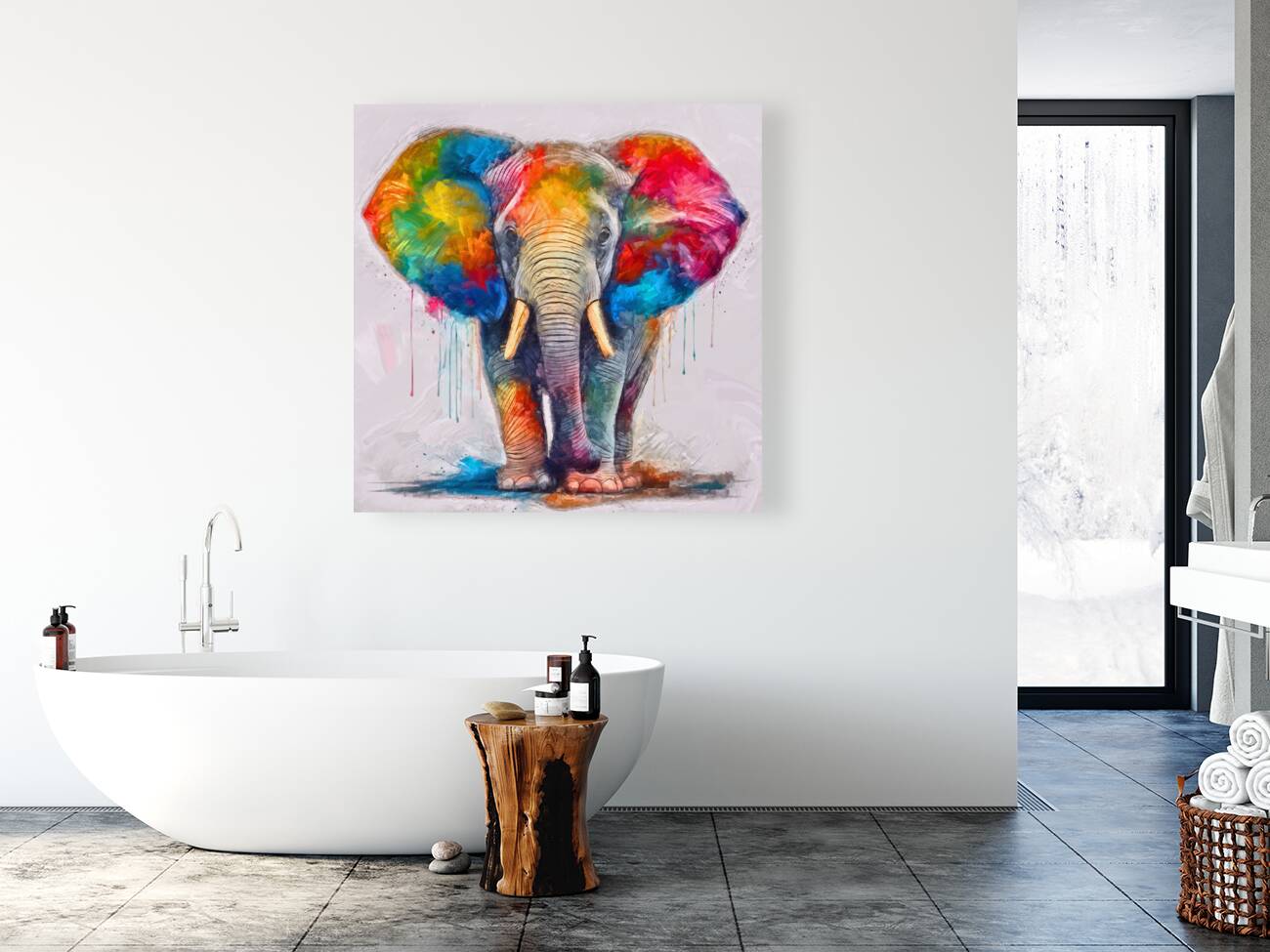 The Colored Elephant Reproduction