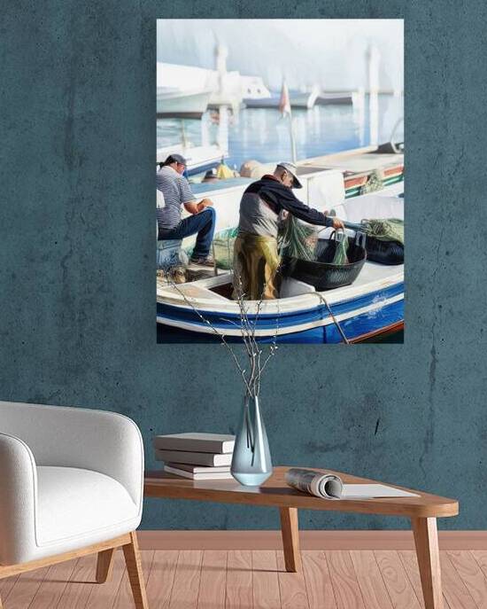 Mediterranean Mornings: Fishermen at Work by Le Boulanger