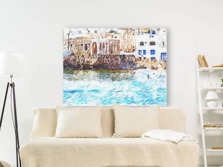 Batroun Brilliance: Aquarelle Impressions on Acrylic by Le Boulanger
