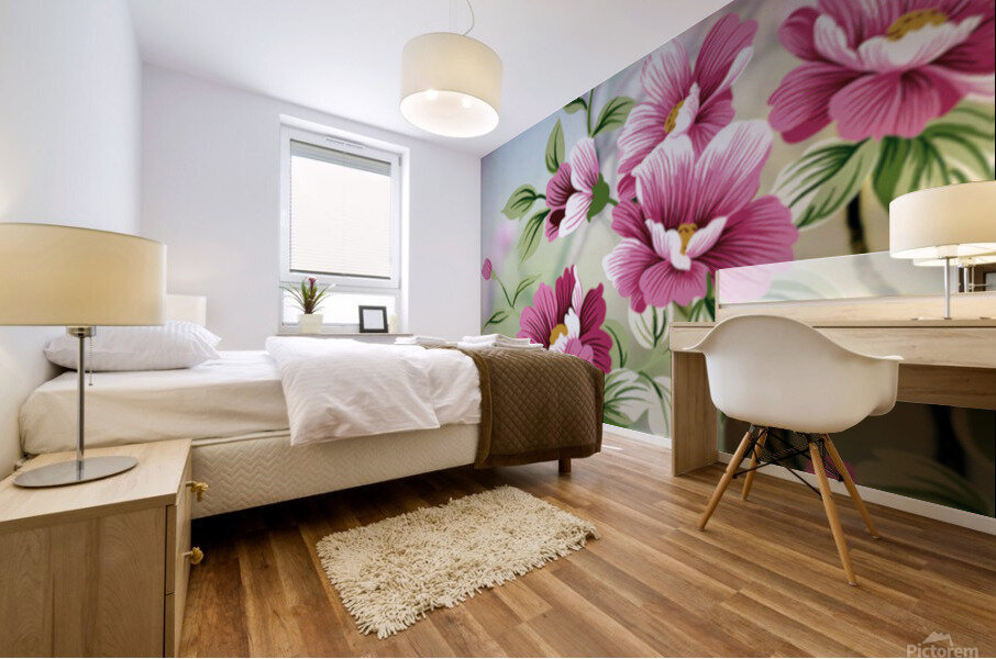 Beautiful flowers  Mural print