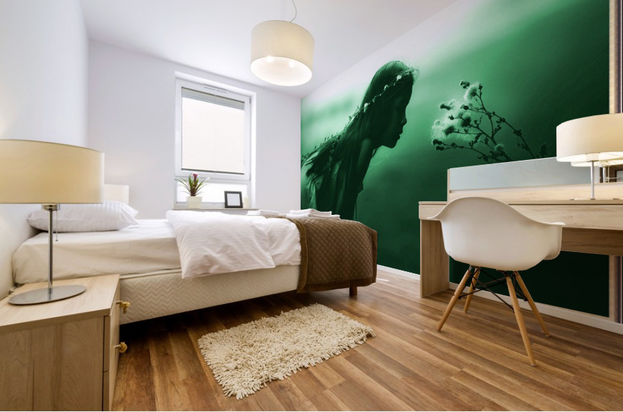 Young girl Mural print