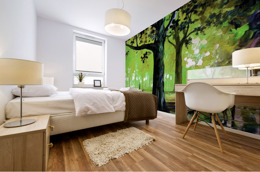 Colored tree Mural print