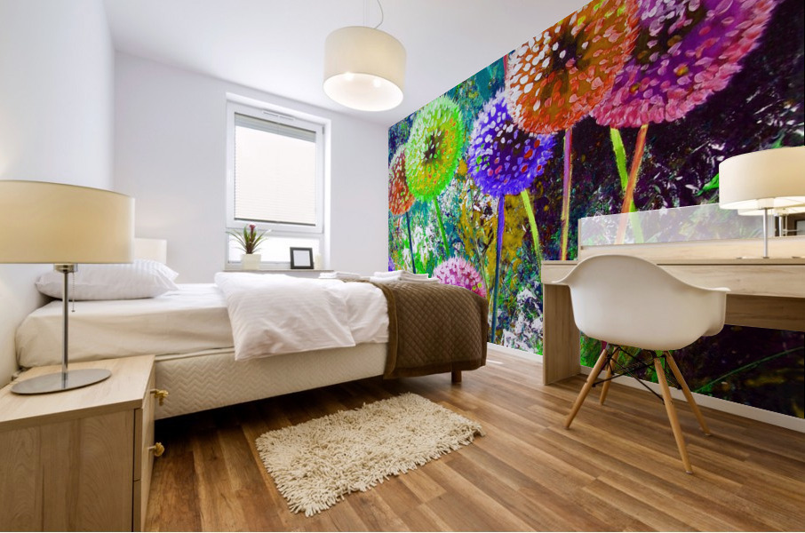 Dandelion flower art Mural print