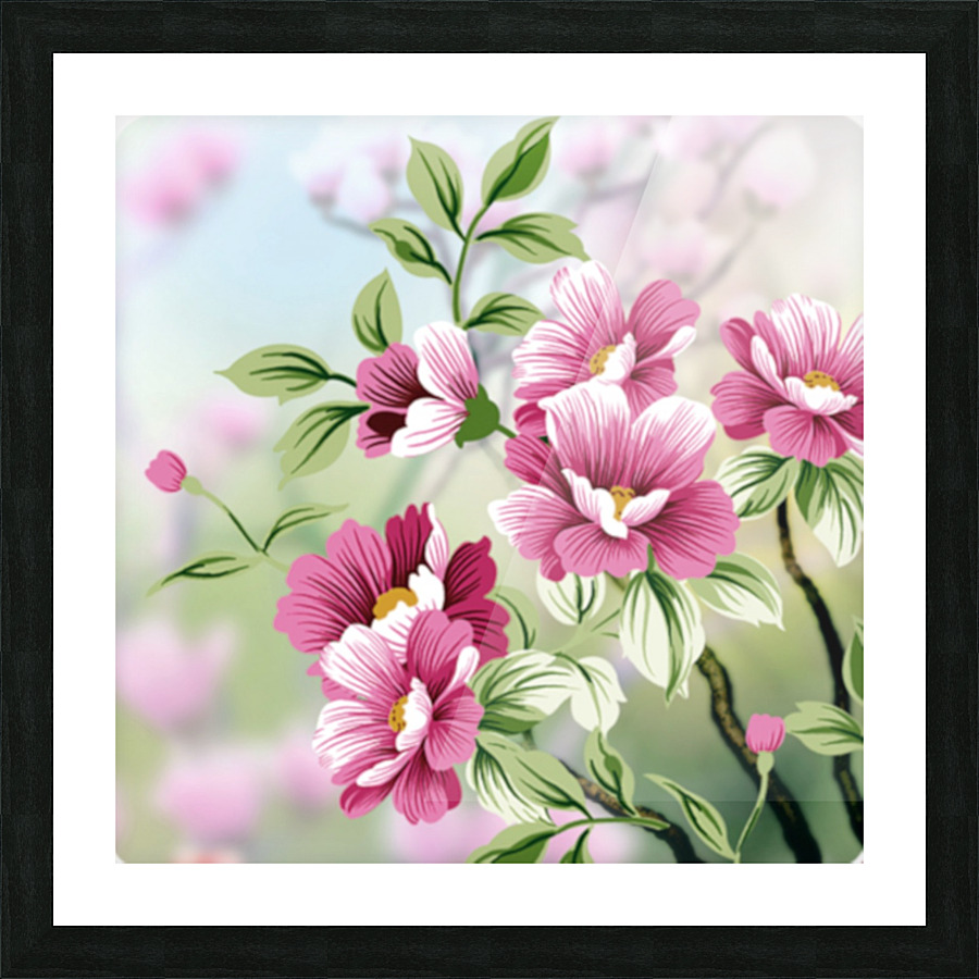 Beautiful flowers  Picture Frame print