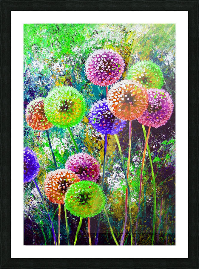 Dandelion flower art Picture Frame print