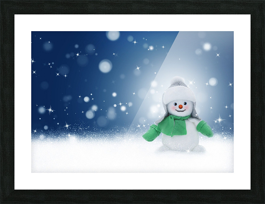 Snowman Picture Frame print
