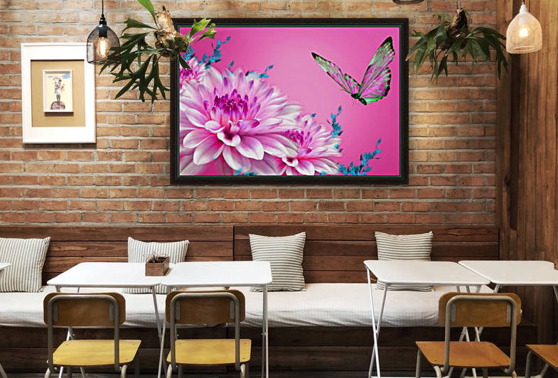 Beautiful butterfly and flowers  by Nature Art