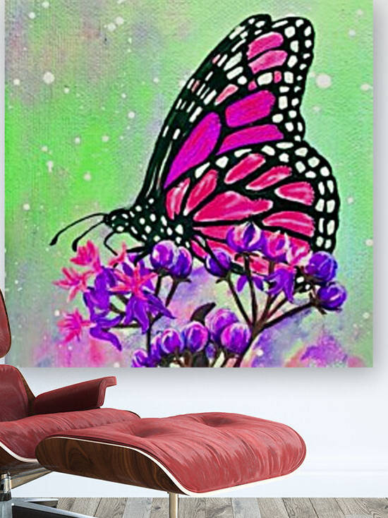 Flower and butterfly  by Nature Art