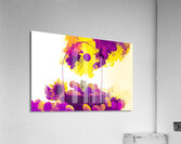 Artistic Easter basket white bunny in middle    paintography Acrylic Print