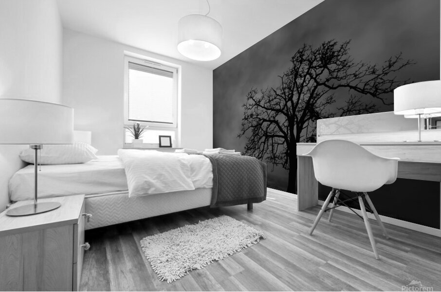 Moonlite tree on the farm Mural print
