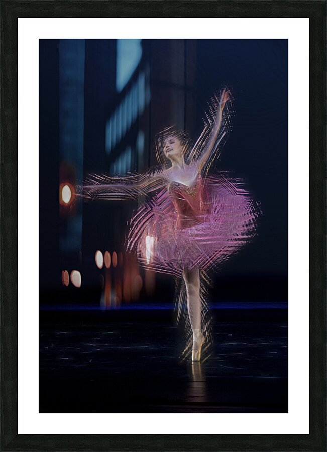 Pink dancer Picture Frame print