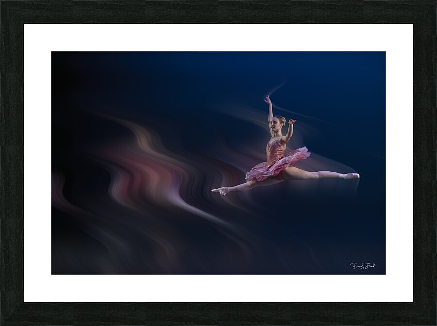 Dance jump in motion Picture Frame print
