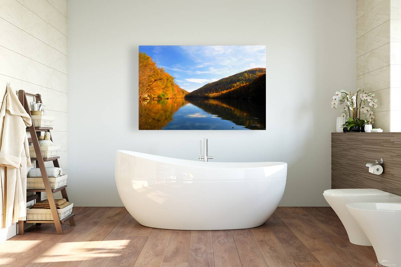 Head waters cheat lake in fall Reproduction