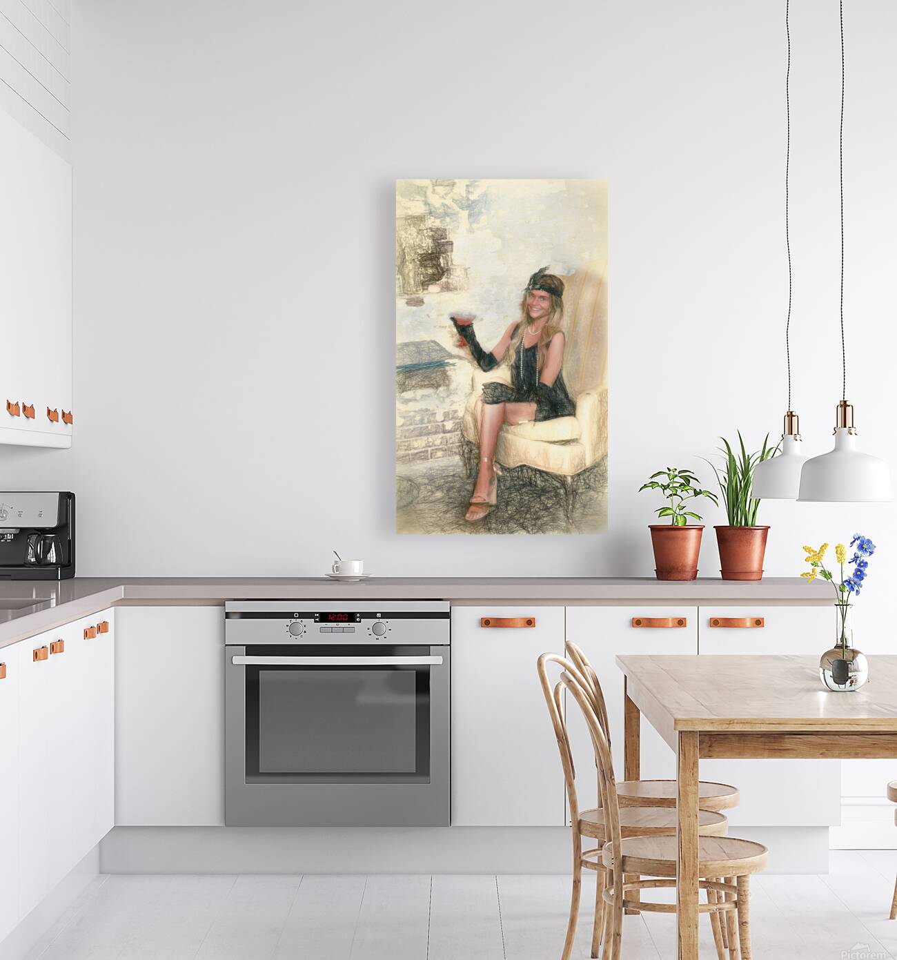 Hailie in a speakeasy bar roaring 20s Reproduction