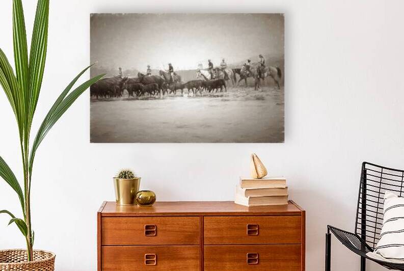Cattle round up and drive in West Virginia on the ranch by Daniel L Friend