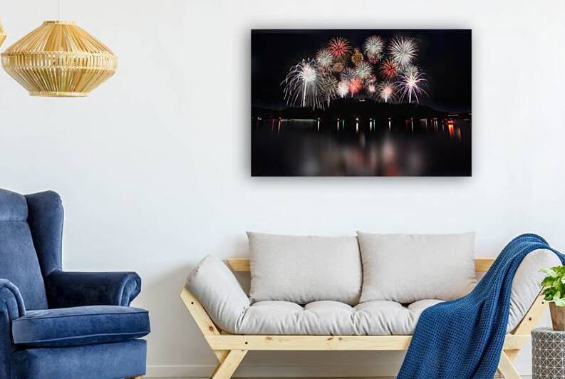 Giant display of firework  by Daniel L Friend