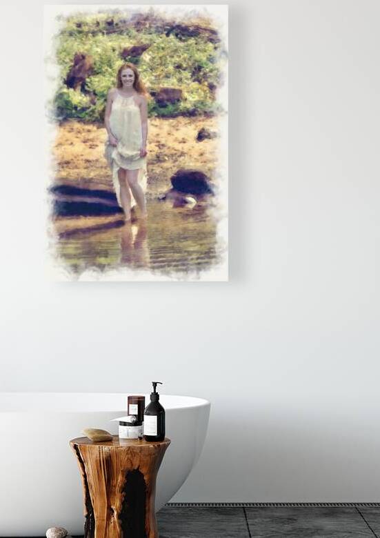 Patty modeling on lake by Daniel L Friend