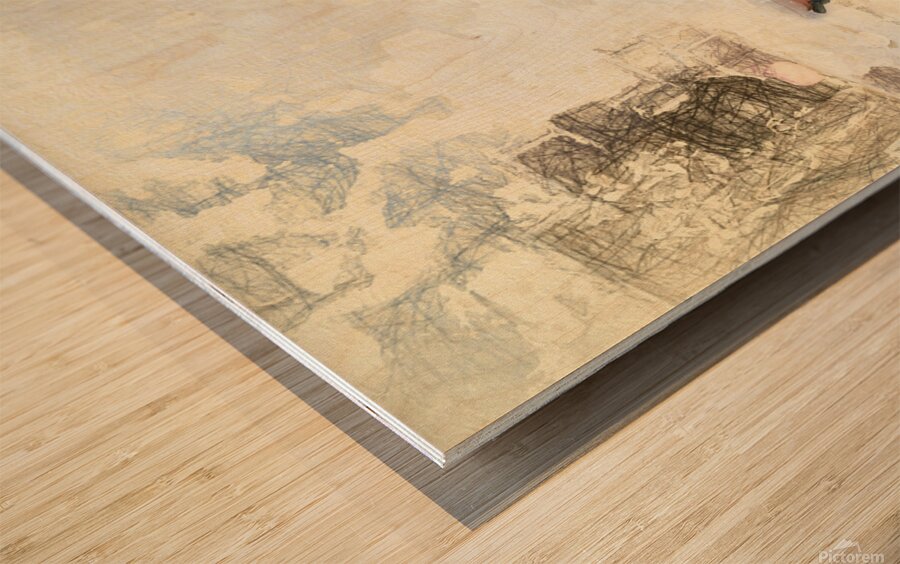 Hailie in a speakeasy bar roaring 20s Wood print