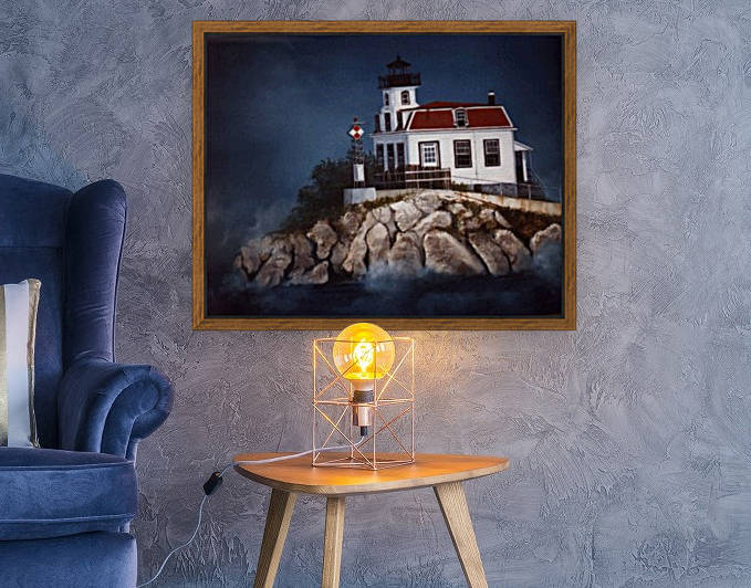 Pomham Rocks LIghthouse 1871 Reproduction