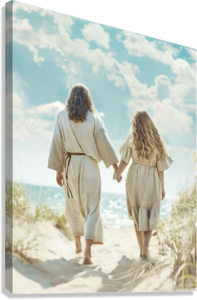 I Will Walk with Jesus Canvas Print