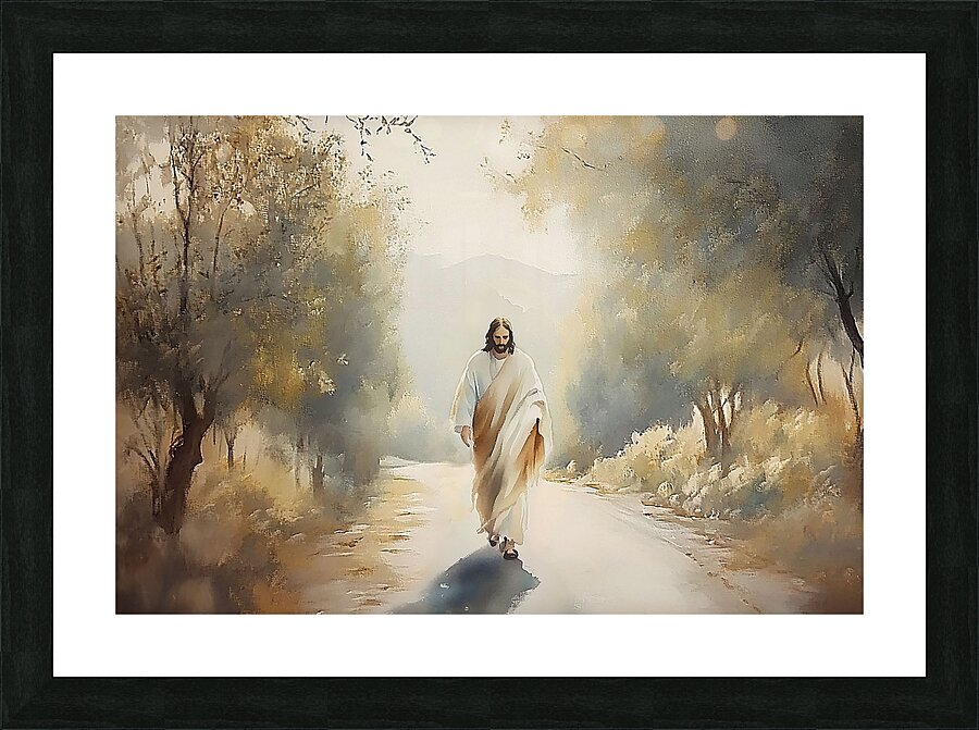 Christ on the Path Picture Frame print
