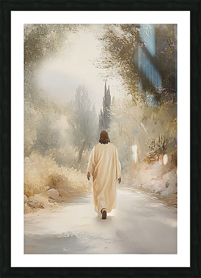 Walk the Path Vertical  Picture Frame print