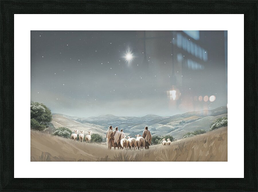 Shepherds Watching  Picture Frame print