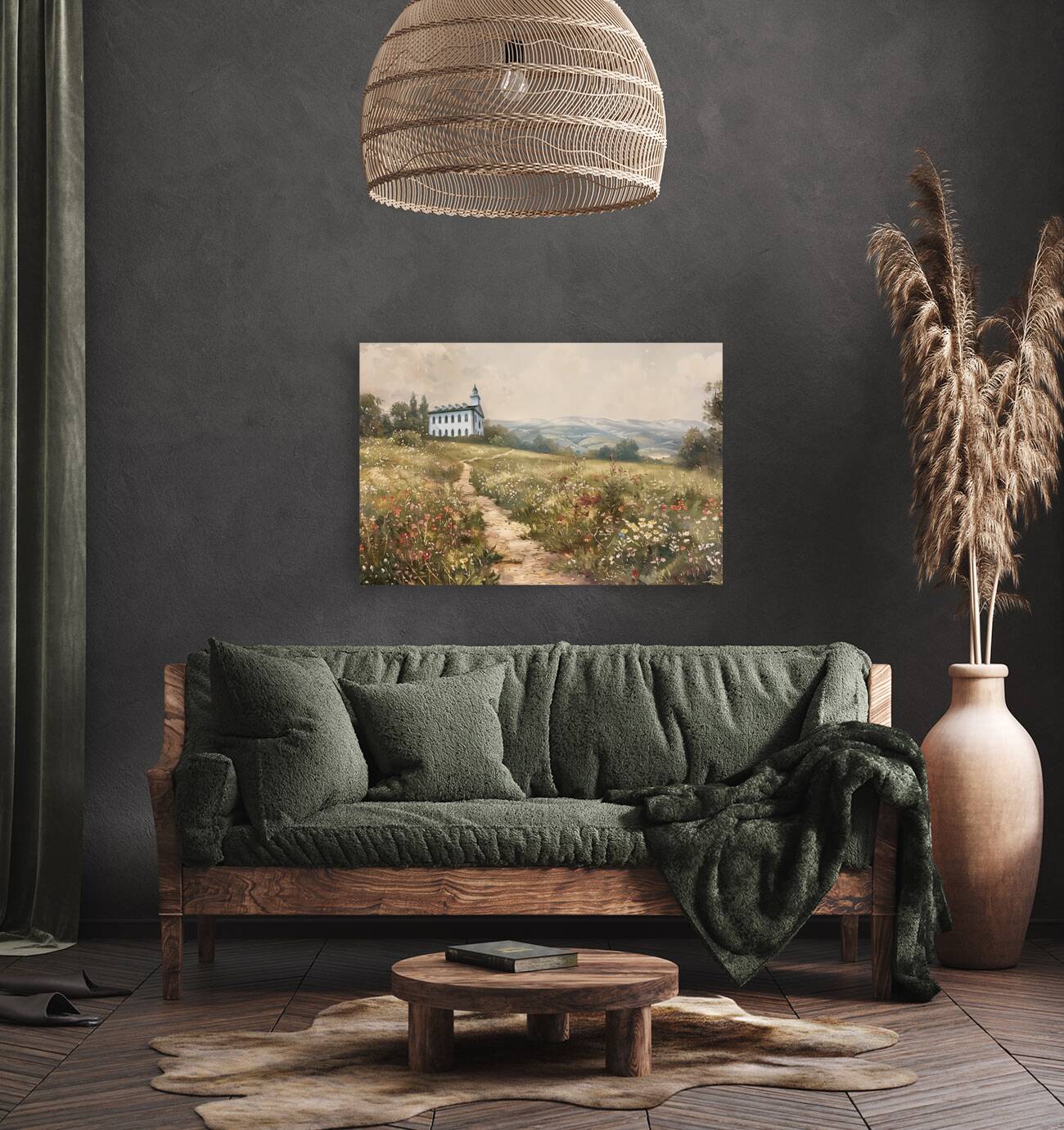 Kirtland Temple in wildflowers Reproduction