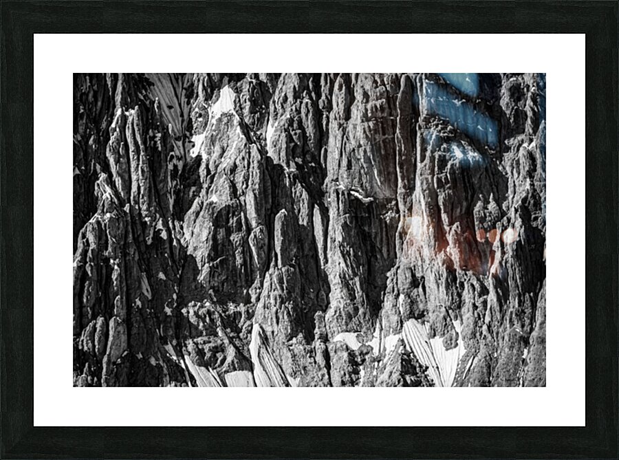 Towering Kluane Cliffs - BW11001 Picture Frame print