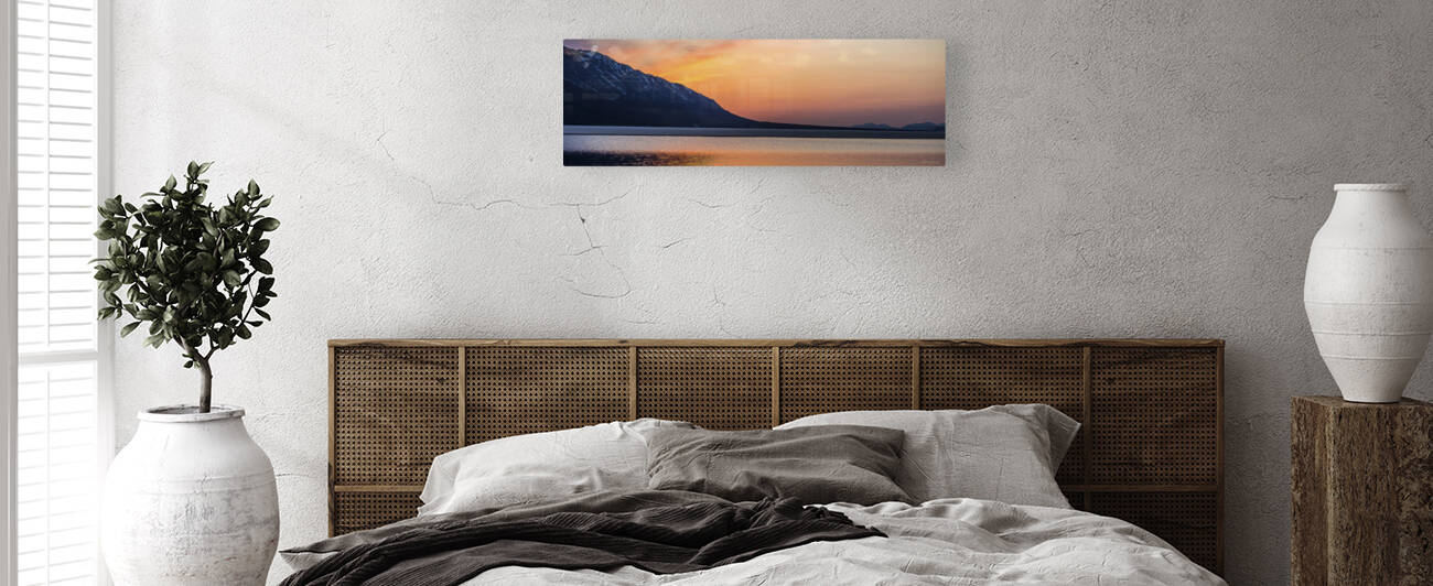 Kluane Lake Sunset - PA15002 by MICHAEL SCHMIDT PHOTOGRAPHY