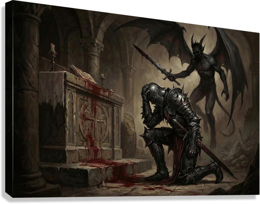 The Fallen Paladin Canvas Print