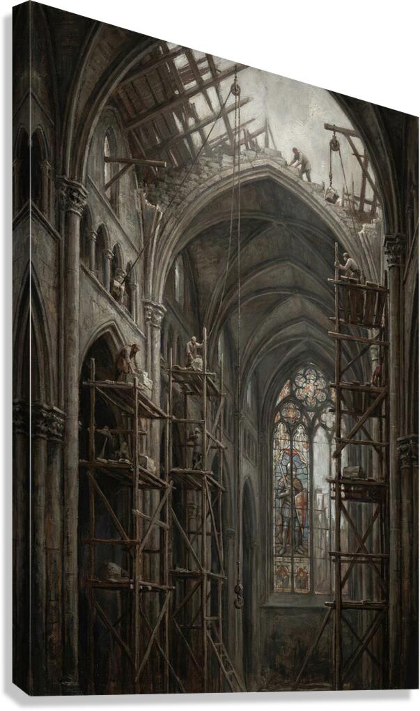 The Gothic Cathedral Builders Canvas Print