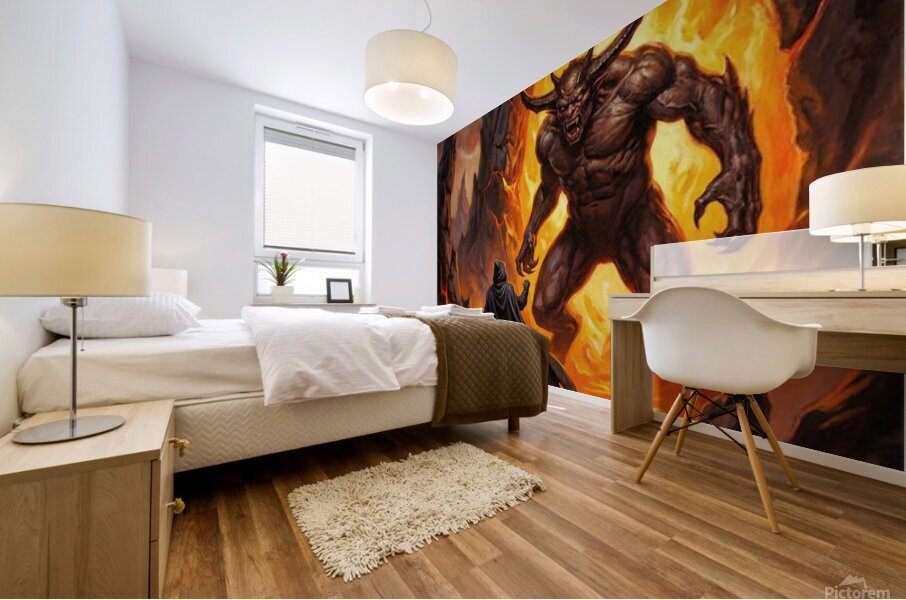 Facing the Infernal Gate Mural print