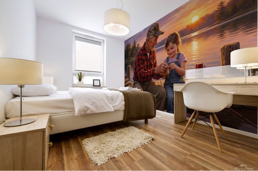 The Big Catch Mural print