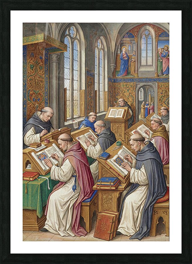 The Medieval Scriptorium Picture Frame print