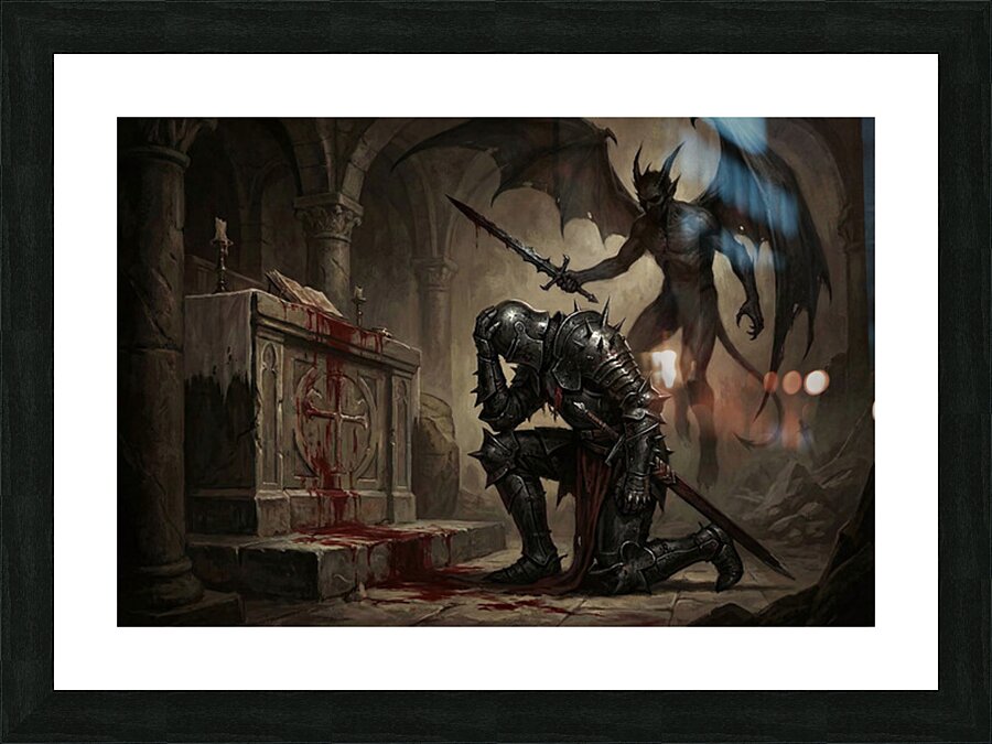 The Fallen Paladin Picture Frame print
