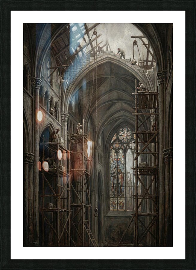 The Gothic Cathedral Builders Picture Frame print