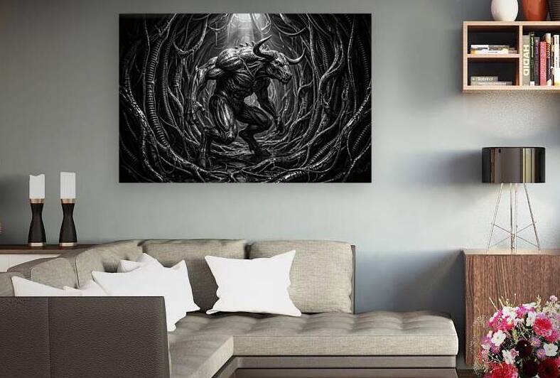 The Minotaur in the Biomechanical Labyrinth by Titan Lore