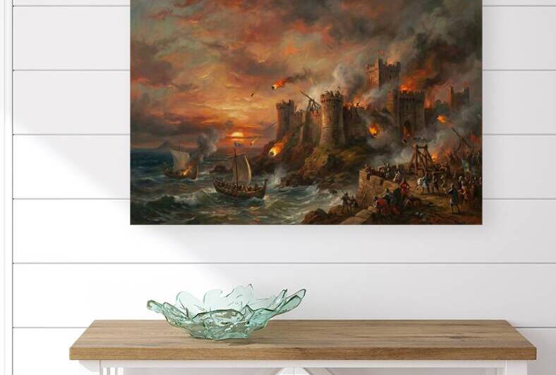 The Castle Siege at Sunset by Titan Lore