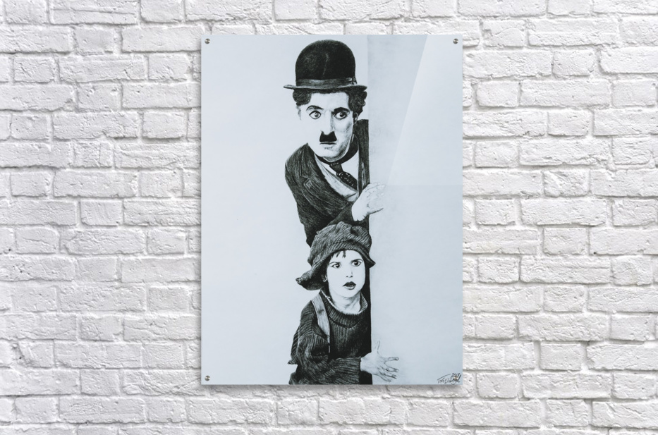 Charlie Chaplin and The Kid by Tpencilartist Wall Art