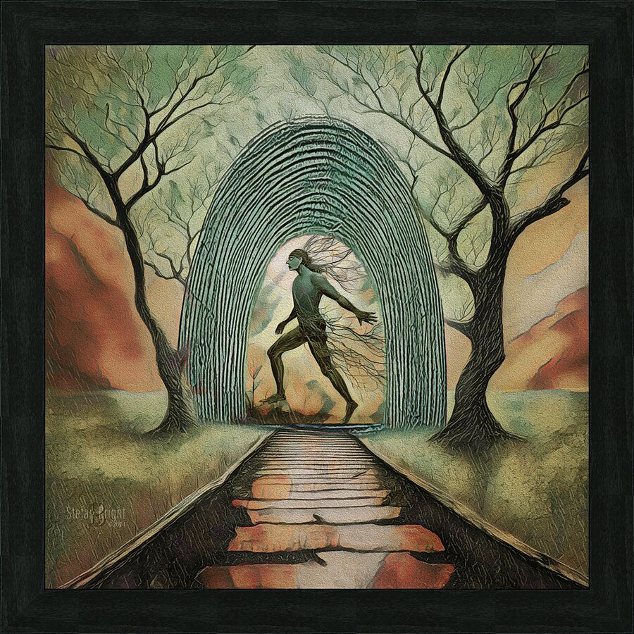0875 Tree On The Run Picture Frame Printing