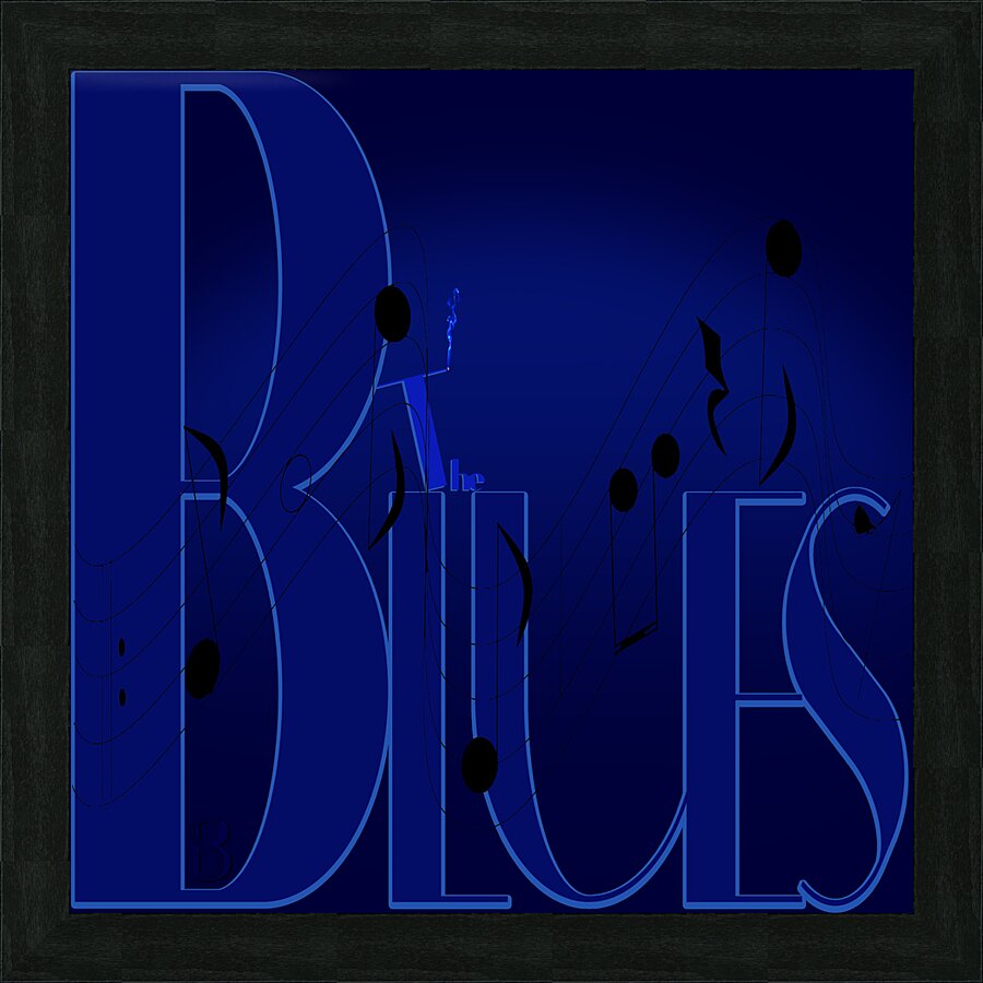0843 The Blues Picture Frame Printing