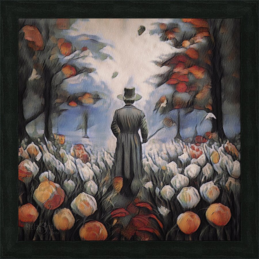 0889 Meditation Among The Blossoms Picture Frame Printing